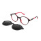 kids children's designer round clip on eyeglasses frames