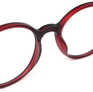 kids children's designer round clip on eyeglasses frames