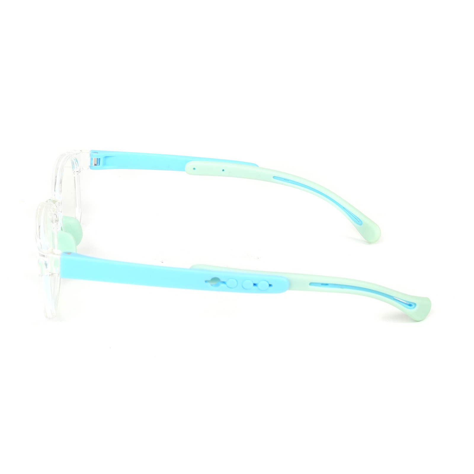 ISO standard eyeglass frames — side view showing temple and hinge