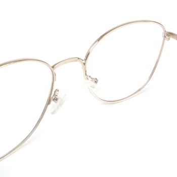 Wholesale Round Frame Metal Optical Glasses Gold Color With Clear Lens For Women