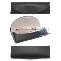 Custom PU Lether Hardshell Eyeglasses Case Lightweight Portable Sunglasses Pouch For Men And Women