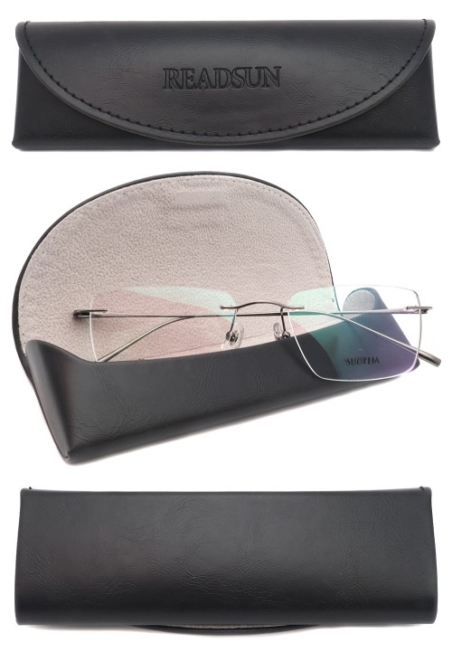 Custom PU Lether Hardshell Eyeglasses Case Lightweight Portable Sunglasses Pouch For Men And Women