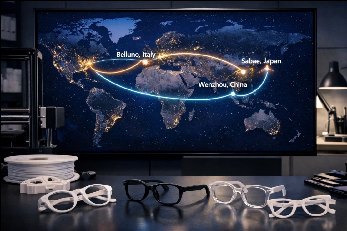 where are most eyeglass frames made
