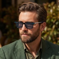 Men's Metal Optical Frame With Magnetic Clip On Glasses | OEM Square Frame Sunglasses Mens Manufacturer