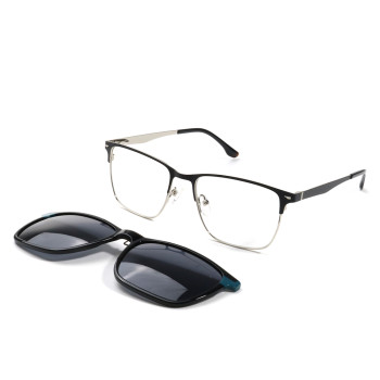 Men's Eyeglass Frame With Clip On Magnetic Polarized Sunglasses | Designer Eyewear Frames Manufacturers