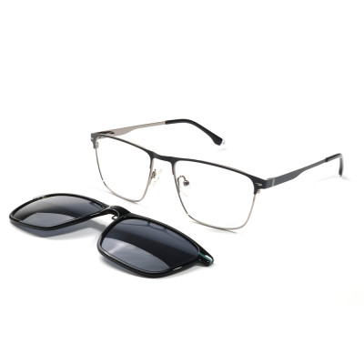 OEM Mens Eyeglass Frames With Clip On Sunglasses | Optical Distribution Frame Manufacturer