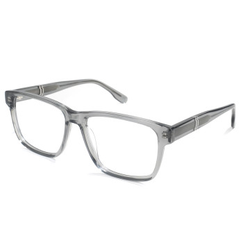Wholesale HD Acetate Men Optical Frame Black And Transparent Color Chinese High End Optical Frames Manufacturer