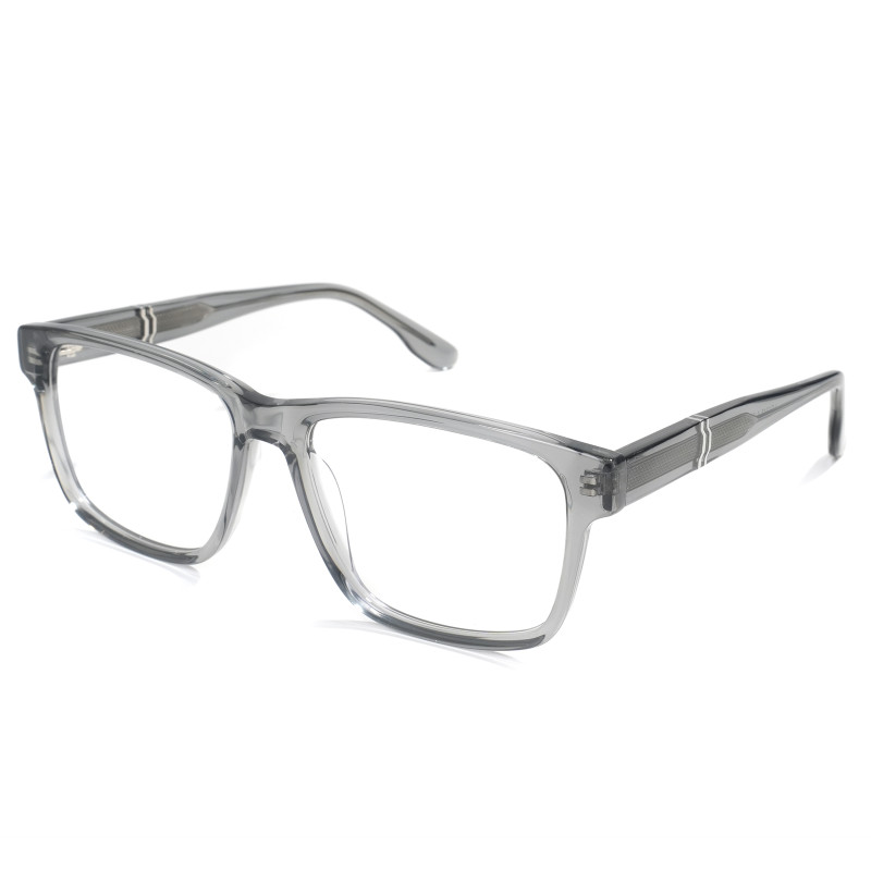 Wholesale HD Acetate Men Optical Frame Black And Transparent Color Chinese High End Optical Frames Manufacturer