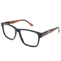 Wholesale HD Acetate Men Optical Frame Black And Transparent Color Chinese High End Optical Frames Manufacturer