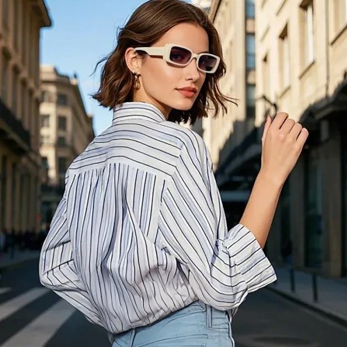 Trendy Rectangular Acetate Private Label Sunglasses | Wholesale Sunglass Frames Manufacturer