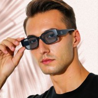 Custom Rectangular Black Acetate Sunglasses | Wholesale Acetate Sunglasses Frames