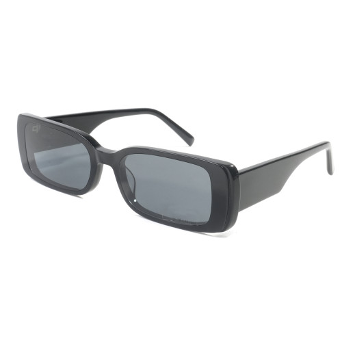 Custom Rectangular Black Acetate Sunglasses | Wholesale Acetate Sunglasses Frames