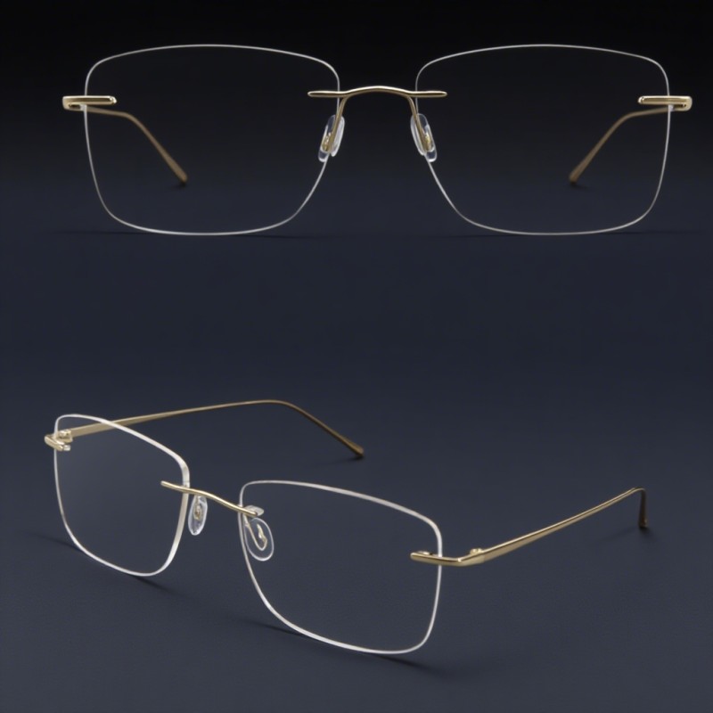 Wholesale Titanium Eyeglass Frames China Rimless Eyewear Manufacturer