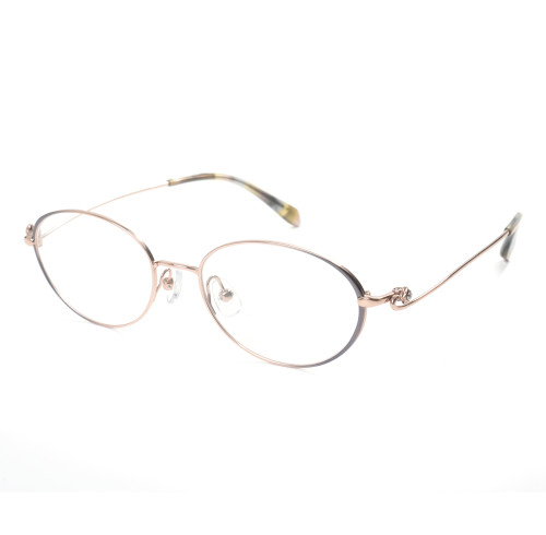 Wholesale Vintage Eyeglass Frames Titanium Material Customized Oval Optical Frames