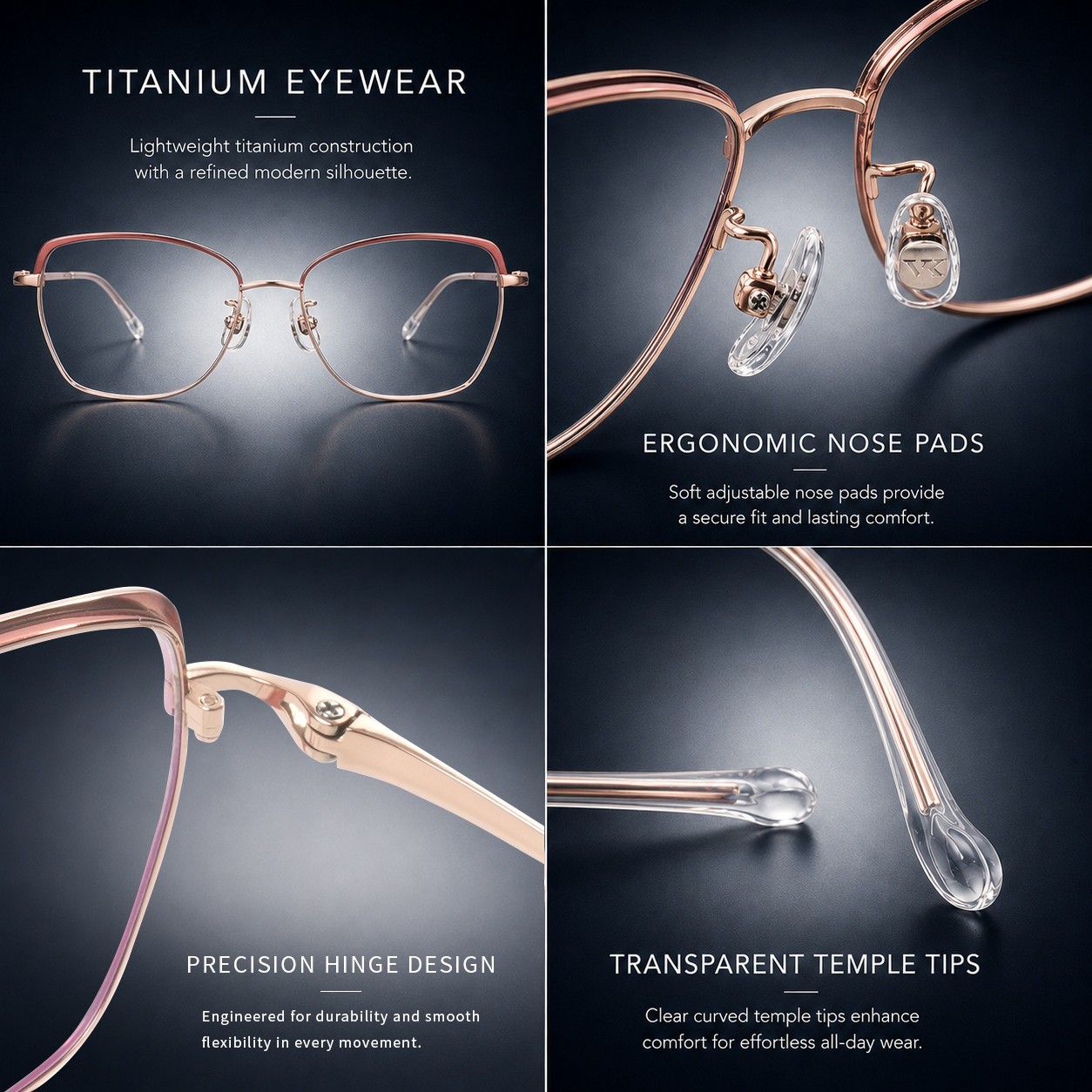 wholesale women's titanium eyeglass frames