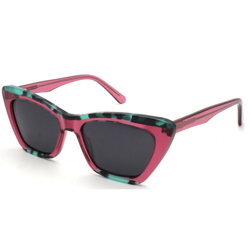 High quality stitching process variety of colors cat eye women's acetate sunglasses