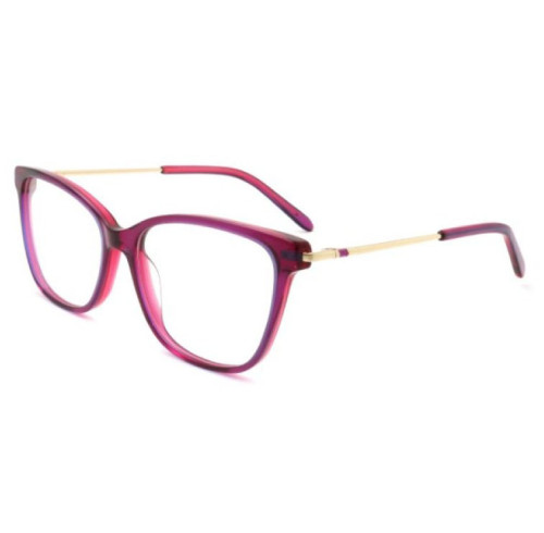 Thin Metal Temple Tortoise Ultralight Adult Acetate Optical Frame for Unisex