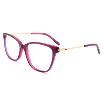 Thin Metal Temple Tortoise Ultralight Adult Acetate Optical Frame for Unisex
