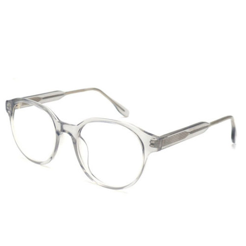 Wholesale 2023 New Adult Acetate Injection Optical Frame With Metal Spring Hinge Transparent Color Series