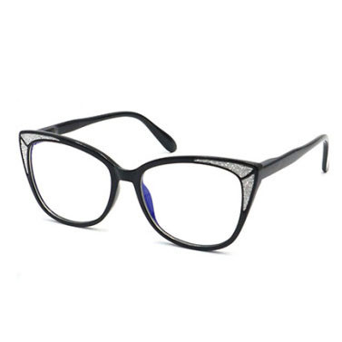 Eyeglass frames with adjustable nose pads on a metal frame