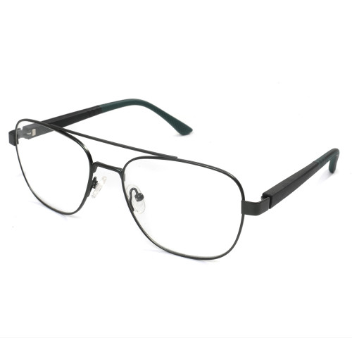 Fashionable Metal Double Bridge DIY Optical Glasses Light Blue Rectangle Frame DIY eyeglasses frames