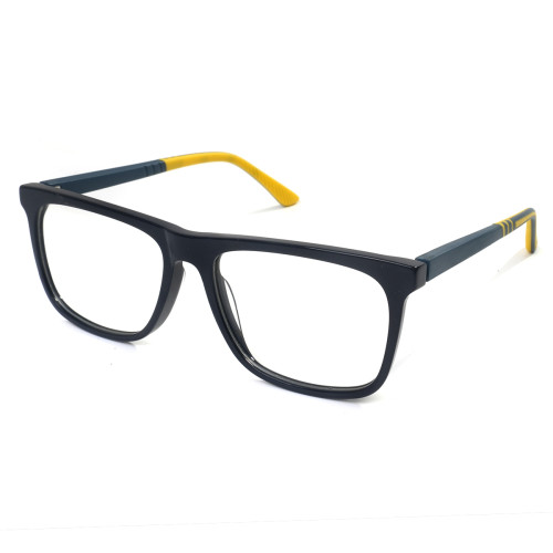 Fashionable Metal Double Bridge DIY Optical Glasses Light Blue Rectangle Frame DIY eyeglasses frames