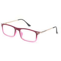 Readsun Fashionable Luxury Square Lightweight Pc Reading Glasses Custom Blue Light Blocking Women Reader Eyewear with metal temple