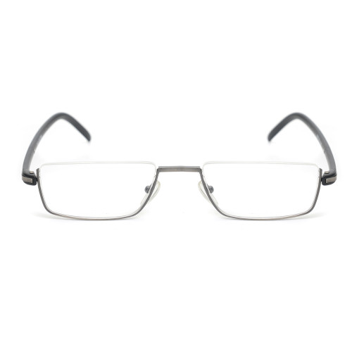 Readsun New Half Frame Luxury Blue Light Blocking Metal Eyewear Readers Half-frame  Men Stainless steel reading glasses with PC temple