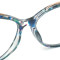 Readsun Vintage Fashion Custom High-quality Square Eyeglass Frames Wholesale CP Cat eye diamond  reading glasses  with pattern temple