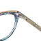 Readsun Vintage Fashion Custom High-quality Square Eyeglass Frames Wholesale CP Cat eye diamond  reading glasses  with pattern temple