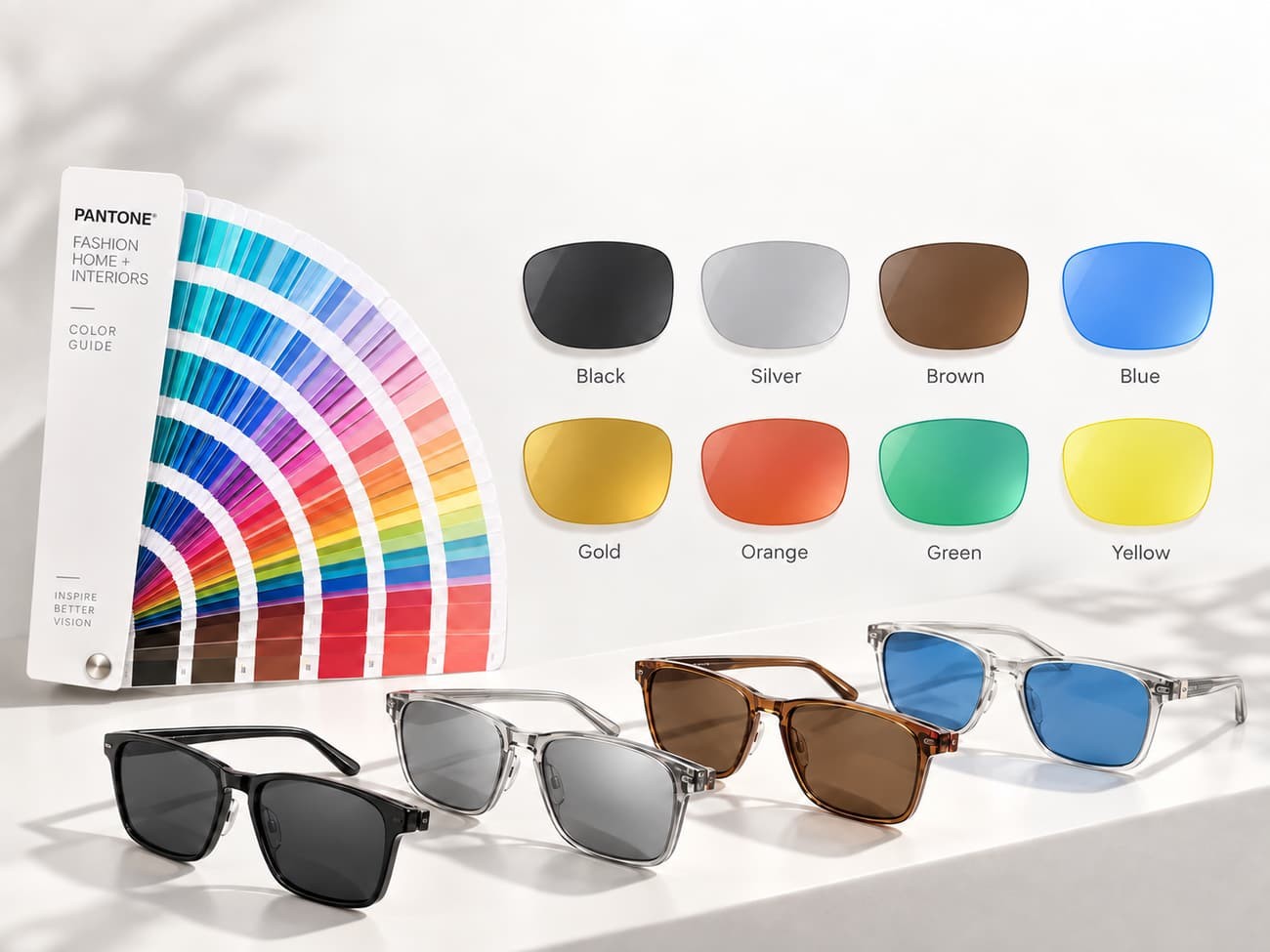 Frame colour and lens tint customization choices