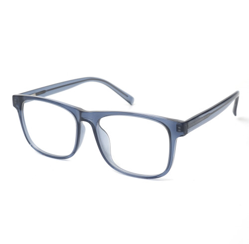 OEM Wholesale Classic Square Acetate Optical Frame with Patterned Metal Pin