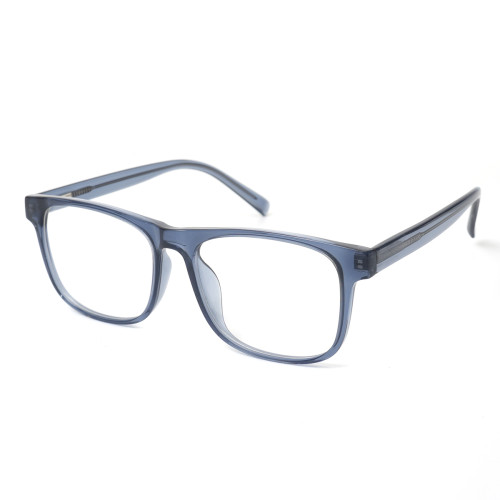 OEM Wholesale Classic Square Acetate Optical Frame with Patterned Metal Pin