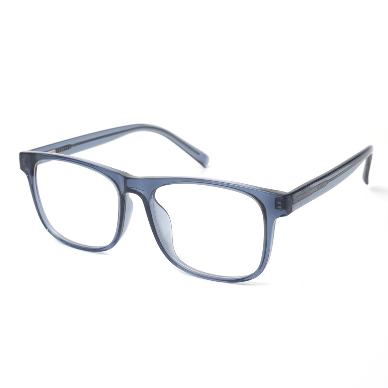 OEM Wholesale Classic Square Acetate Optical Frame with Patterned Metal Pin