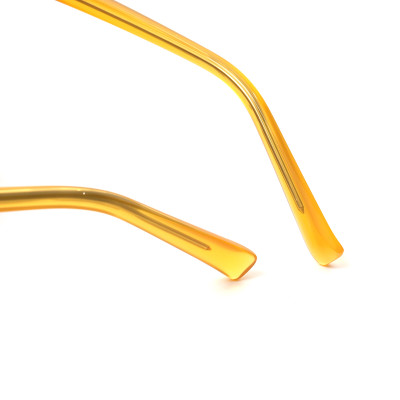Fashion Wholesale High Quality Unisex Round Acetate Sunglasses Eyewear with Patterned Metal Pin