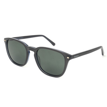 Unisex UV400 Wholesale Classic Acetate Polarized Sunglasses with Metal Accents