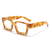 Best-Selling Square Thick Plastic Reading Glasses with Metal Hinge OEM/ODM