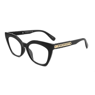 New Arrival Cat Eye Reading Glasses Thick Plastic Pattern Temple for Global Market