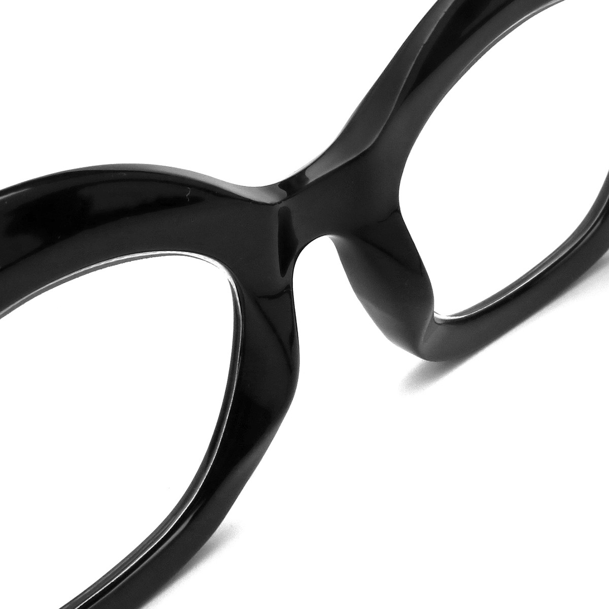 RP962016 cat eye thick plastic reader front frame detail