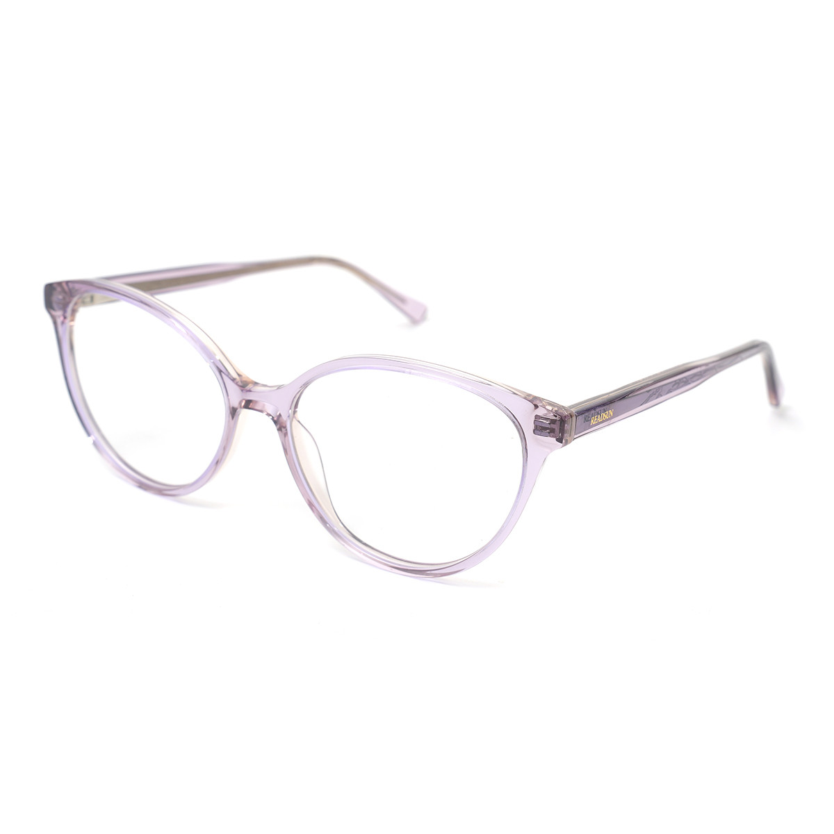 23C026A transparent acetate pattern design wire core optical frame
