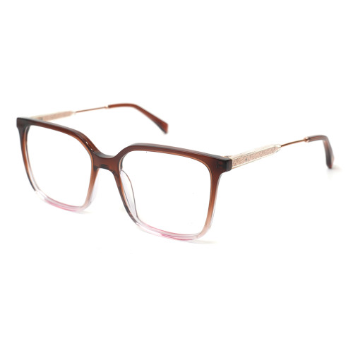 Customization Supplier Wholesale Gradient Color Pattern Design Wire Core women Acetate Optical Frames