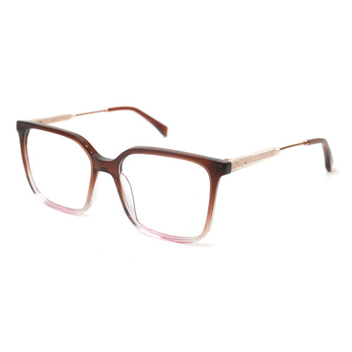 Customization Supplier Wholesale Gradient Color Pattern Design Wire Core women Acetate Optical Frames