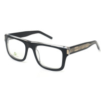 Wholesale Custom Fashion Masculine Bold Pattern Design Wire Core Biodegradable men Acetate Optical Frames