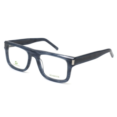 Wholesale Custom Fashion Masculine Bold Pattern Design Wire Core Biodegradable men Acetate Optical Frames