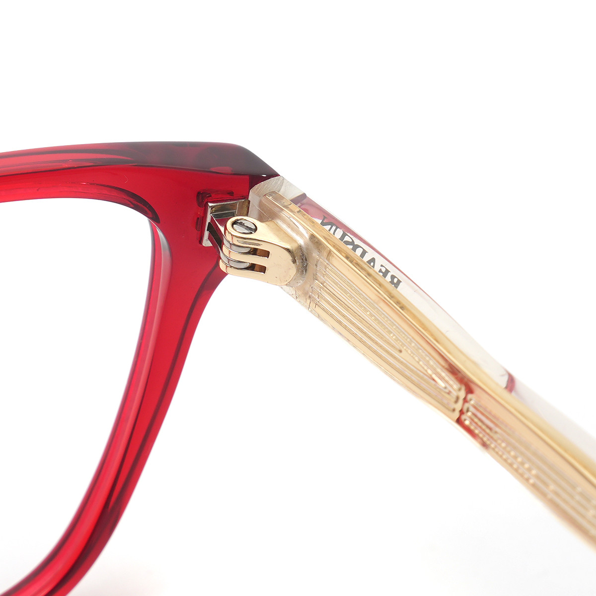24C249A transparent colour acetate temple detail