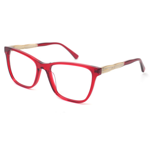 Popular Supplier Unisex Transparent Lamination Pattern Design women Acetate Optical Frames