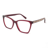 Customization Wholesale Modern Transparent EyeCat Pattern Design unisex Acetate Optical Frames
