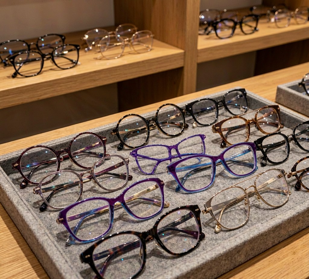 Tray of frames in different shapes