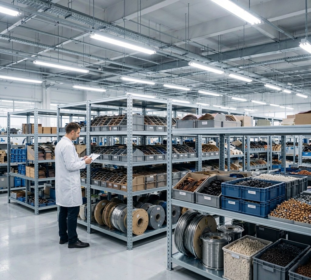 Organized material warehouse