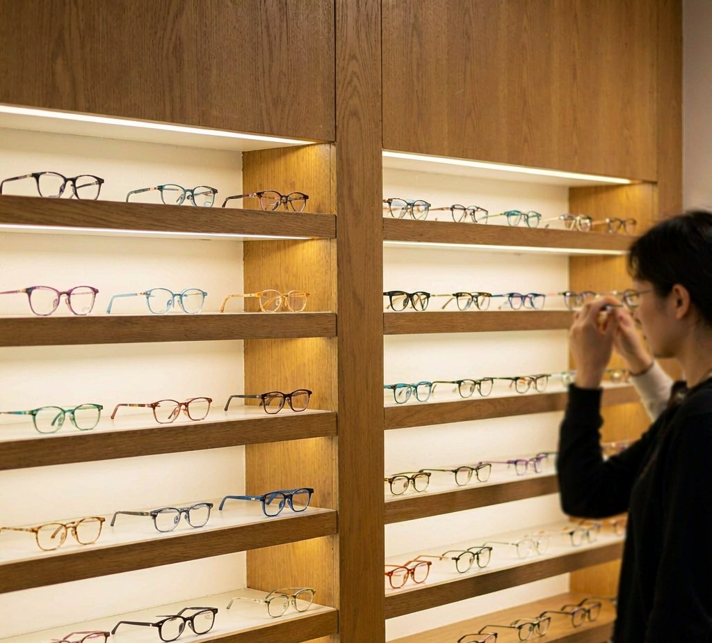 Rows of frames in different types on a display wall